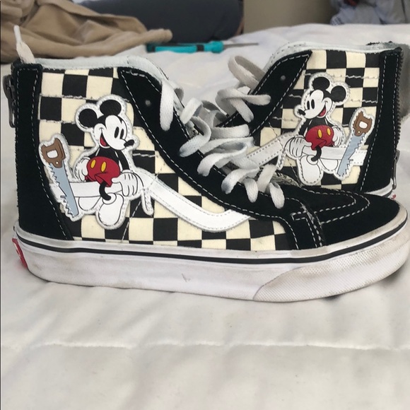 mickey mouse high top vans